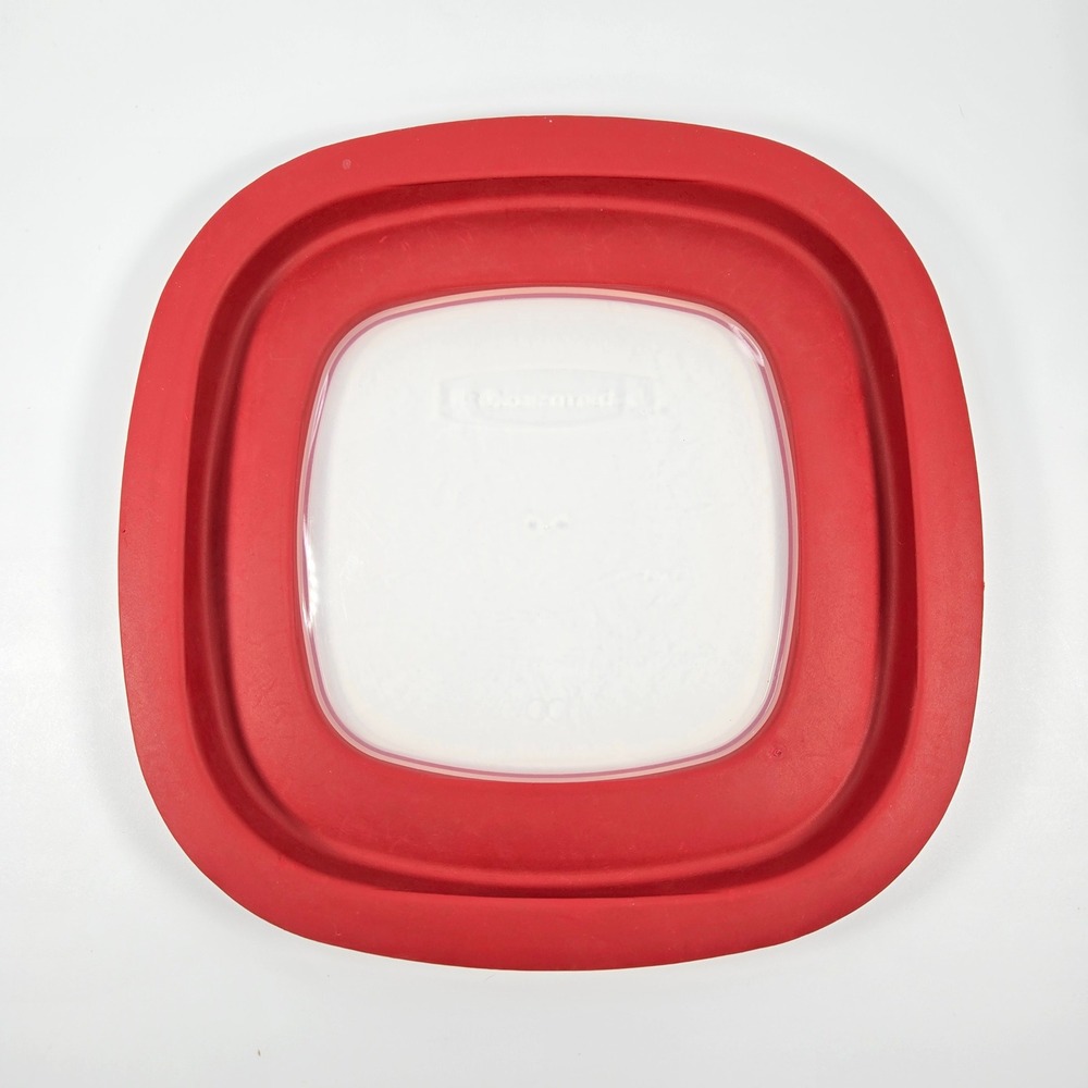 Rubbermaid Premier Red Clear Square Replacement Lid 10M5M6 9-3/8" 9-Cup 14-cup